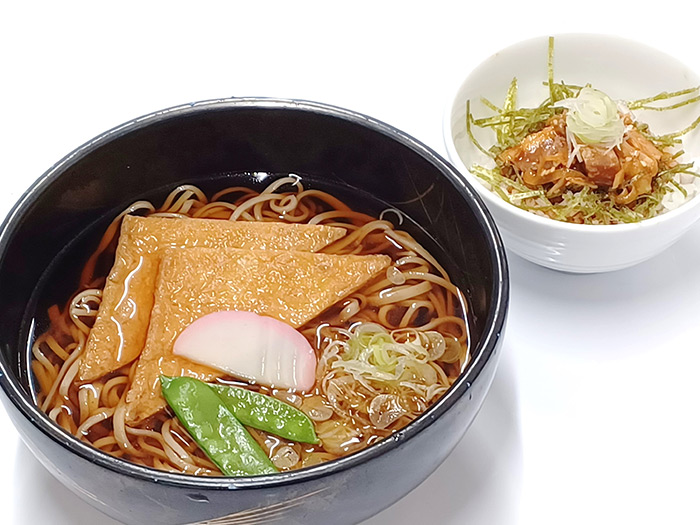 きつね蕎麦と小丼