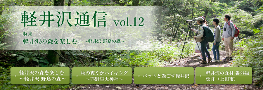 軽井沢通信 vol.12 特集 軽井沢の森を楽しむ 〜軽井沢 野鳥の森〜