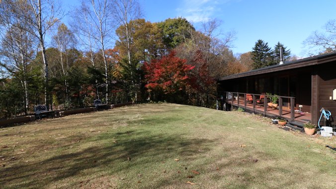 広々とした芝庭