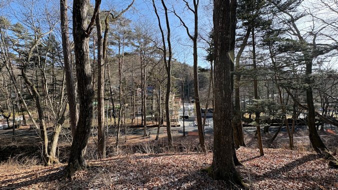 旧三笠ホテルを望む