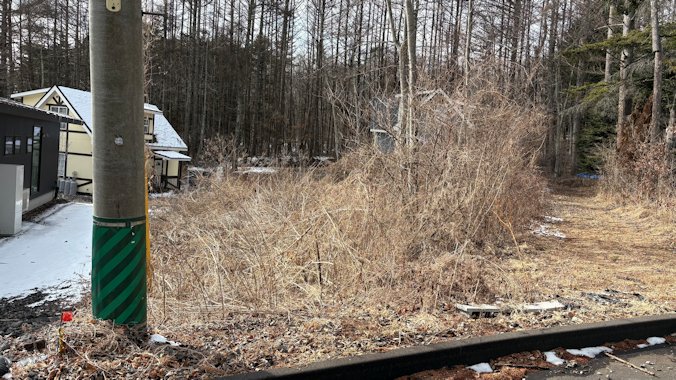 道路から敷地を撮影