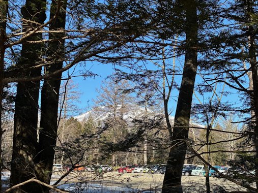 敷地から西に見える浅間山