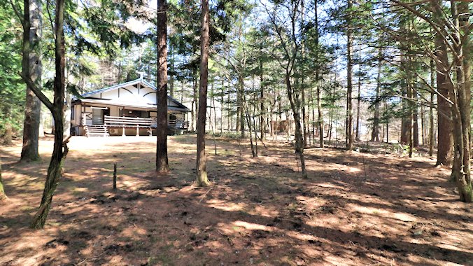 平坦なお庭と建物