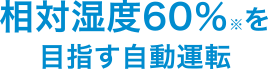 相対湿度60%※を目指す自動運転