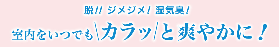 さらば!!ジメジメ!湿気臭!室内をいつでも カラッ と爽やかに!